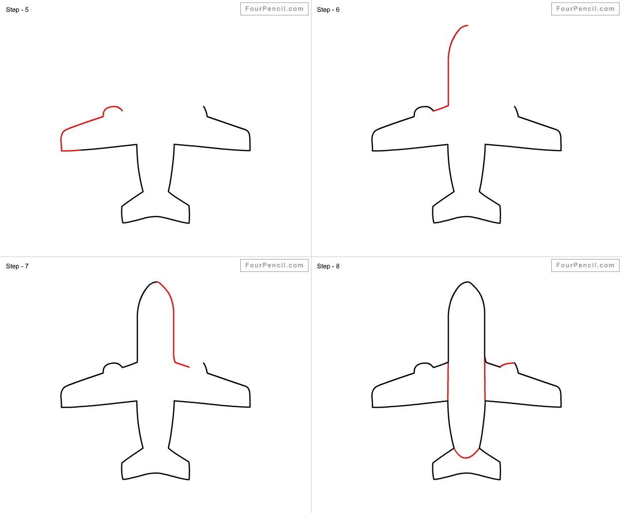 Drawing of airplane simple - mazhobby