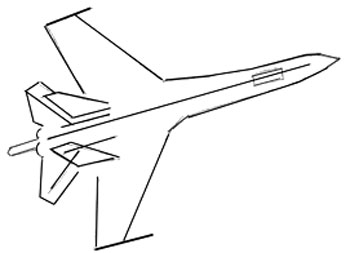 350x253 How To Draw An Airplane - Simple Airplane Drawing