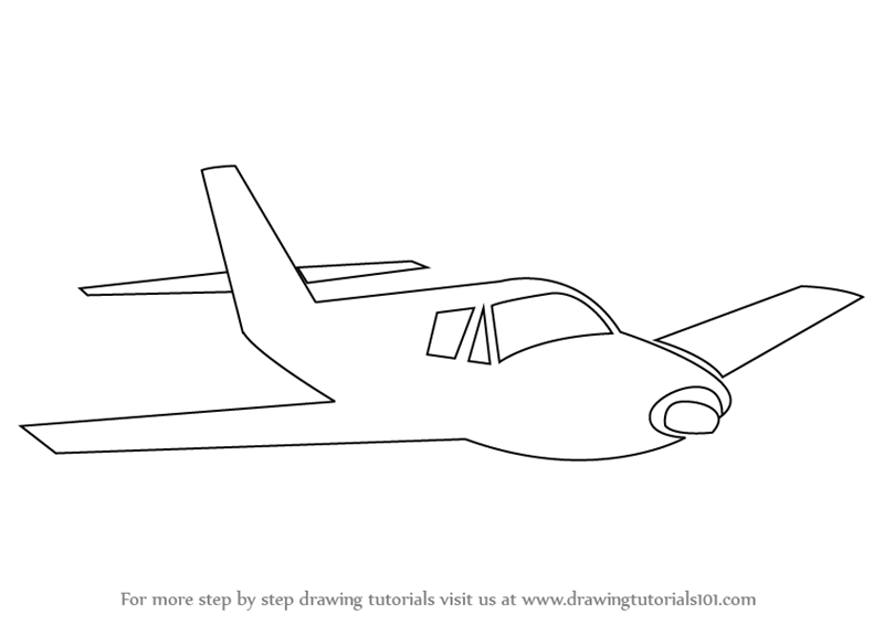 800x566 Learn How To Draw Airplane Sketch - Simple Airplane Drawing