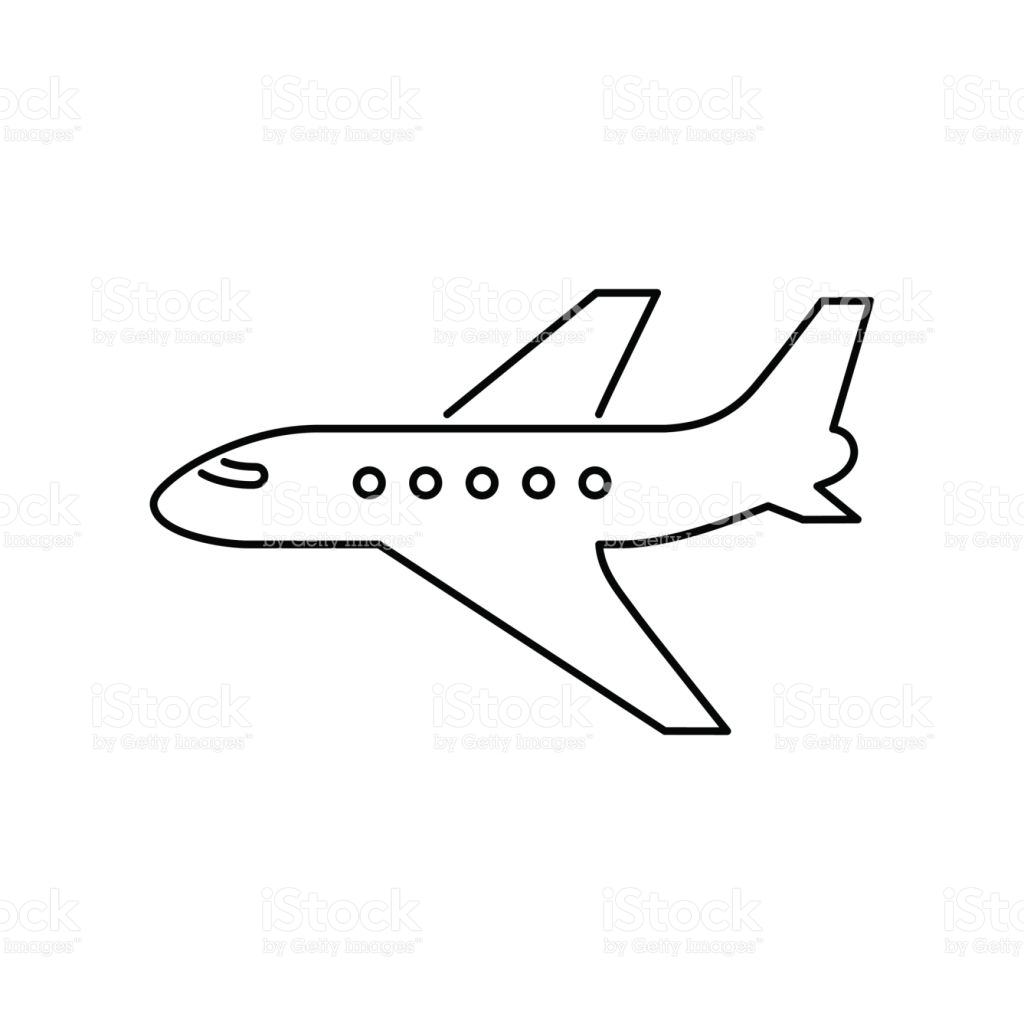 basic simple airplane drawing