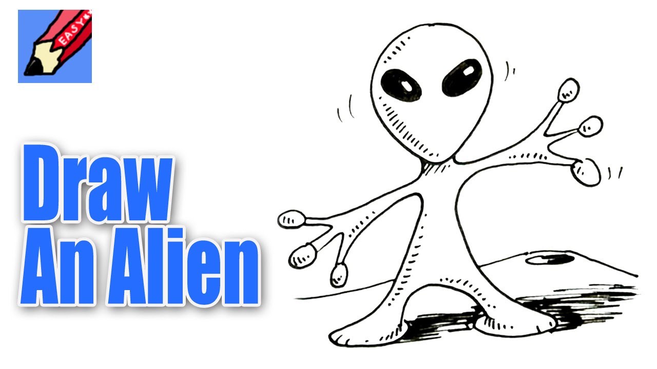 1280x720 how to draw an alien real easy - Simple Alien Drawing