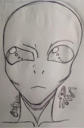 Simple Alien Drawing at PaintingValley.com | Explore collection of ...