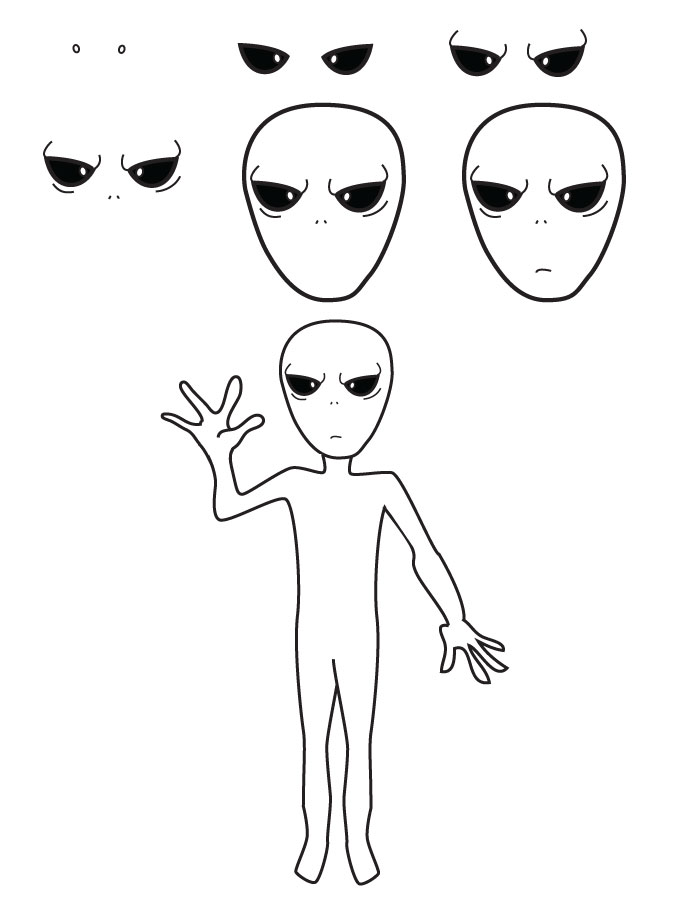 Simple Alien Drawing at Explore collection of