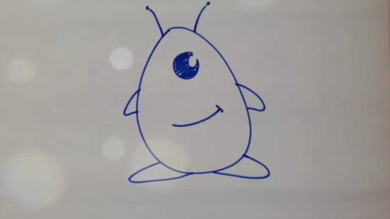 1280x720 easy draw alien - Simple Alien Drawing