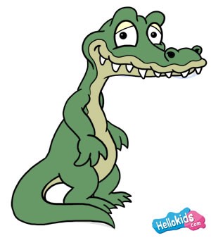 300x338 how to draw how to draw an alligator - Simple Alligator Drawing