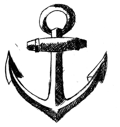 399x424 Simple Anchor Drawing - Simple Anchor Drawing