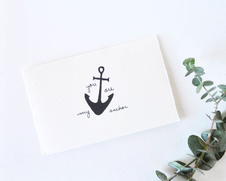 794x635 Simple Anniversary Card Love Card Anchor Drawing You Are Etsy - Simple Anchor Drawing