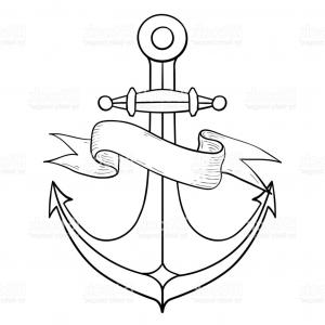 300x300 Stock Illustration Anchor Vector Icon Simple Outline Style Icons - Simple Anchor Drawing