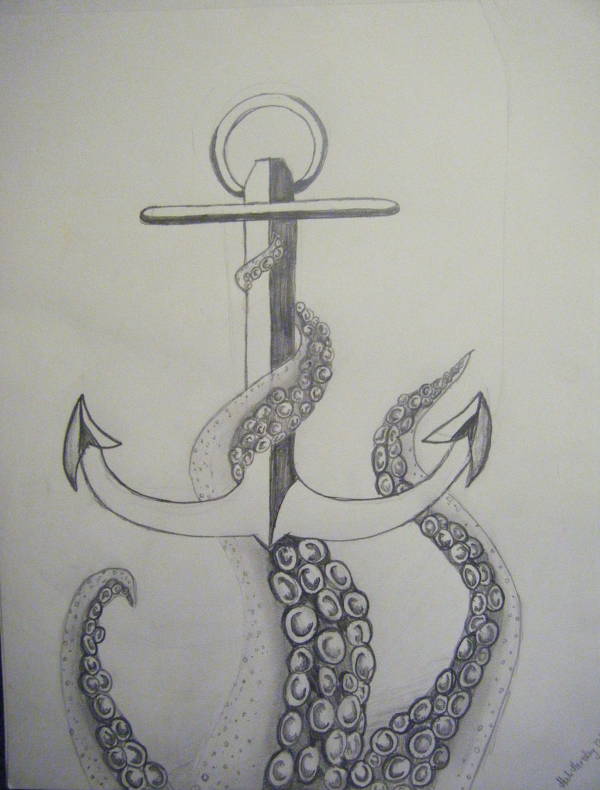 600x790 Simple Drawings - Simple Anchor Drawing