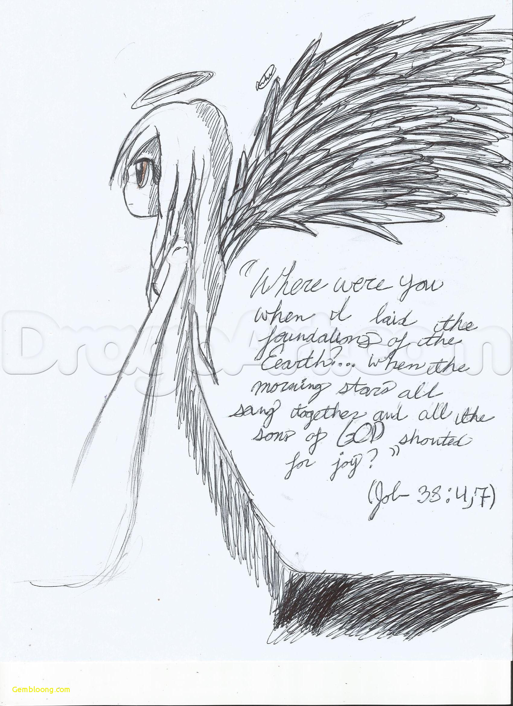 1700x2338 classy simple angel drawing - Simple Angel Drawing