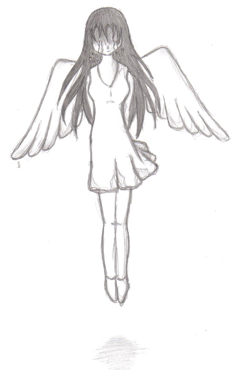 752x1184 Angel Drawings Step - Simple Angel Drawing
