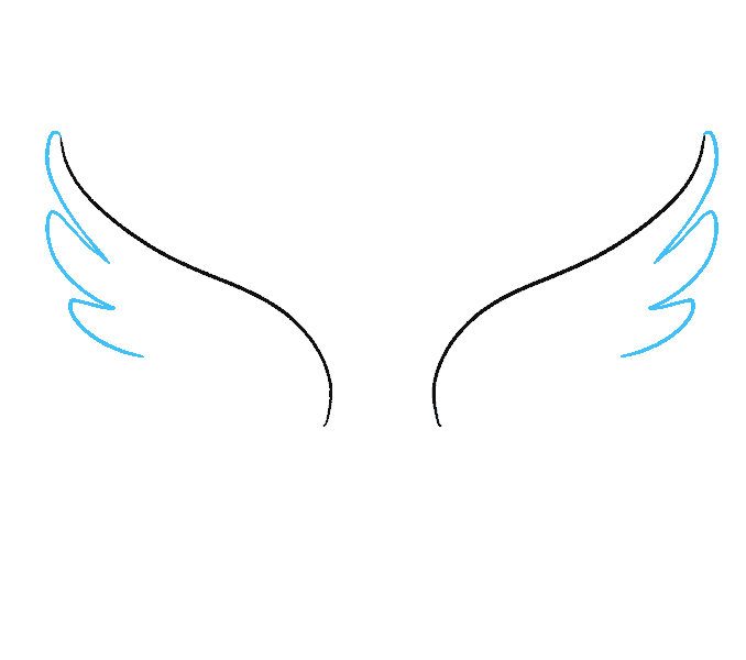 678x600 how to draw angel wings in a few easy steps easy drawing guides - Simple Angel Wings Drawing