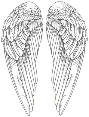 296x392 Luxury Heart With Angel Wings Coloring - Simple Angel Wings Drawing