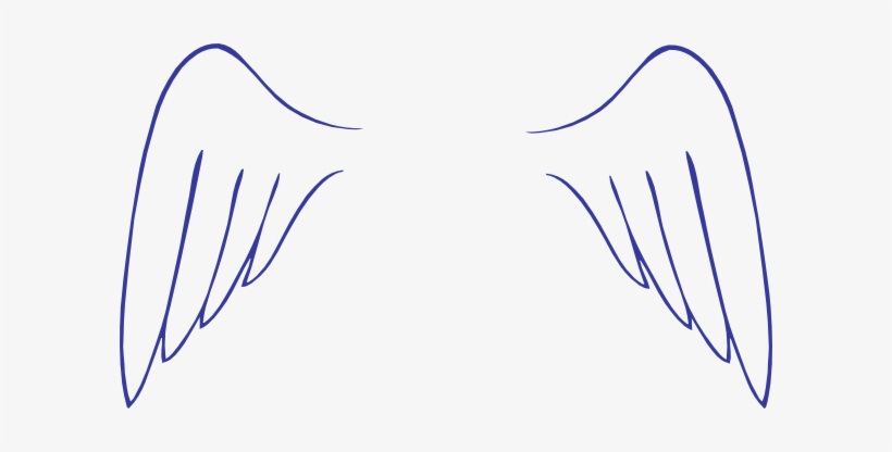 820x416 collection of angel wings png clipart - Simple Angel Wings Drawing