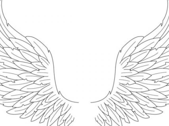 640x480 Angel Wings Drawing - Simple Angel Wings Drawing