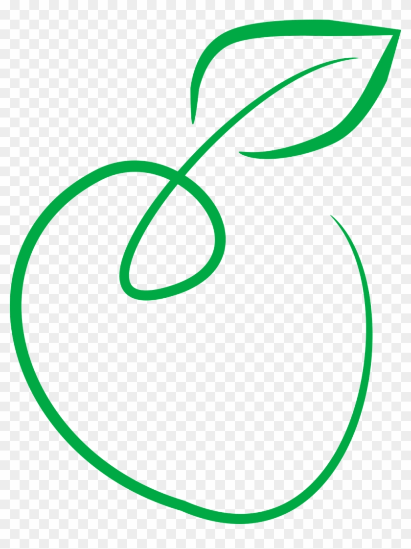840x1121 Fruit Green Apple Simple Art Png Image - Simple Apple Drawing