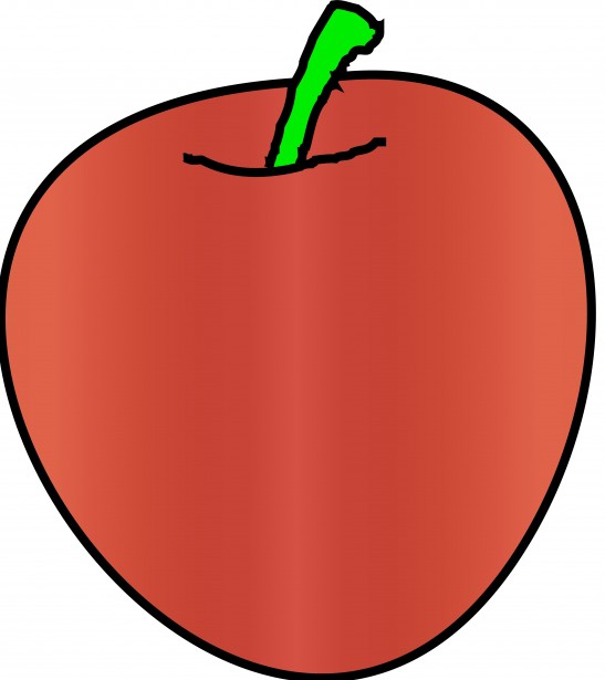 547x615 Red Apple Simple Drawing Free Stock Photo - Simple Apple Drawing