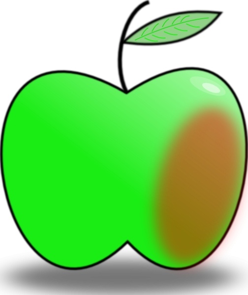 504x600 Simple Apple Clip Art Free Vector In Open Office Drawing - Simple Apple Drawing
