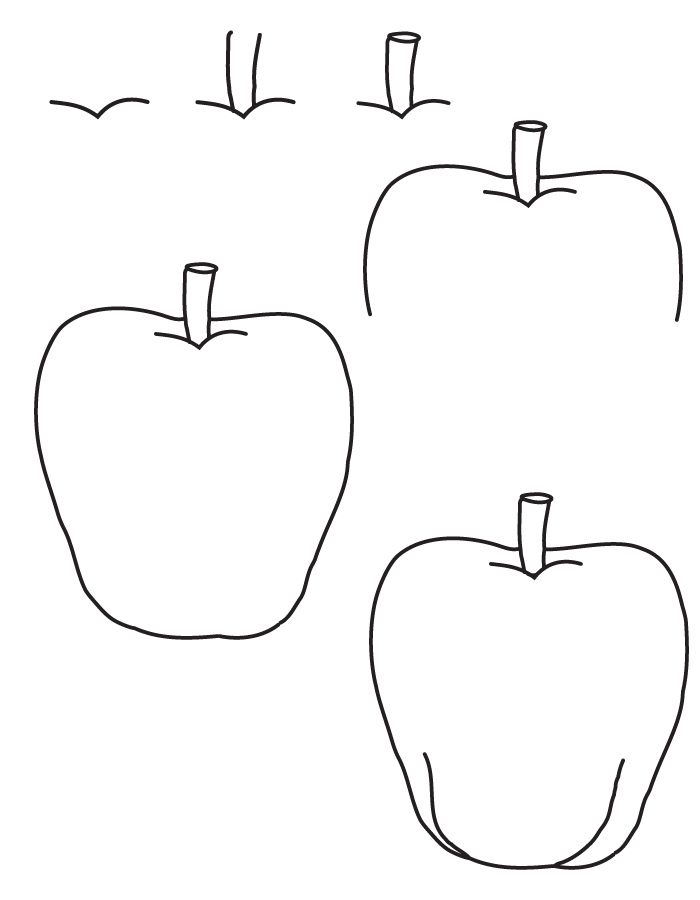 700x900 how to draw an apple learn how to draw an apple with simple step - Simple Apple Drawing