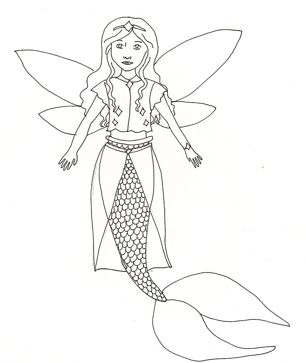 1037x1231 coloring pages for kids ariel with simple christmas disney fairies - Simple Ariel Drawing