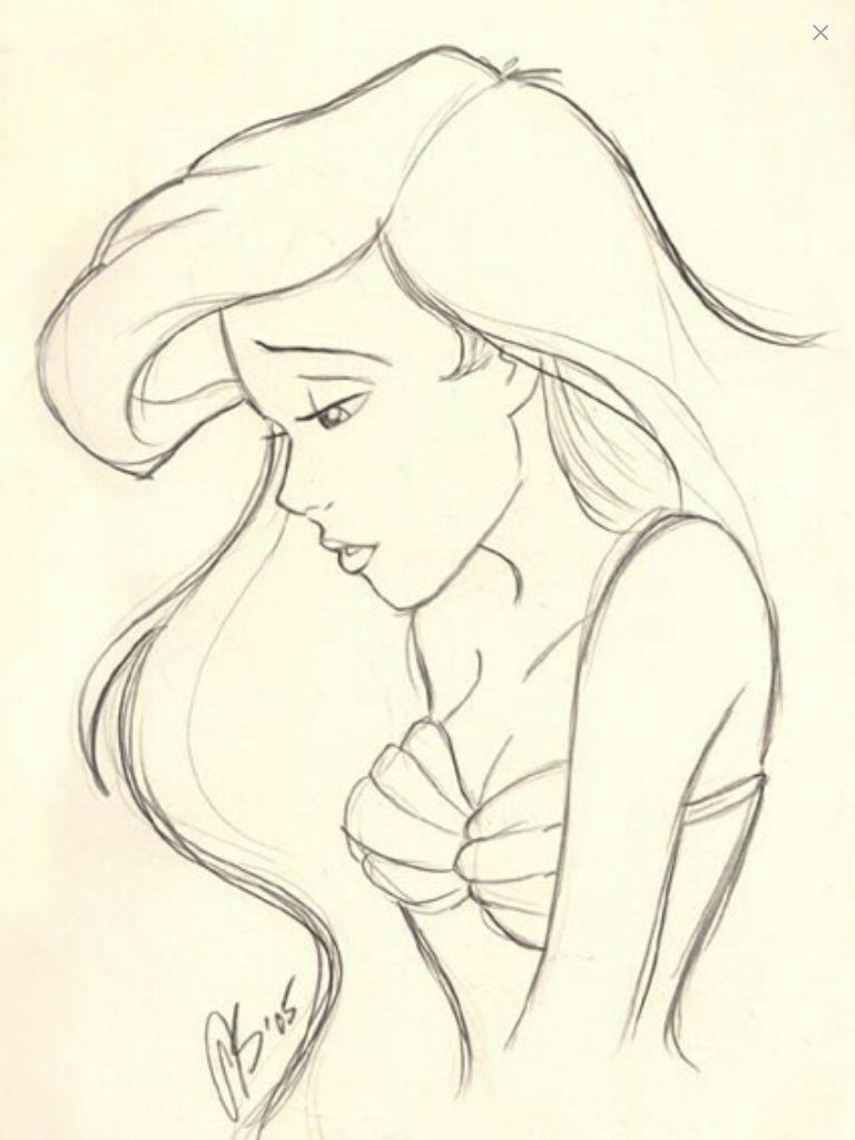 768x1024 a really pretty pic of ariel disney drawings, art, disney - Simple Ariel Drawing