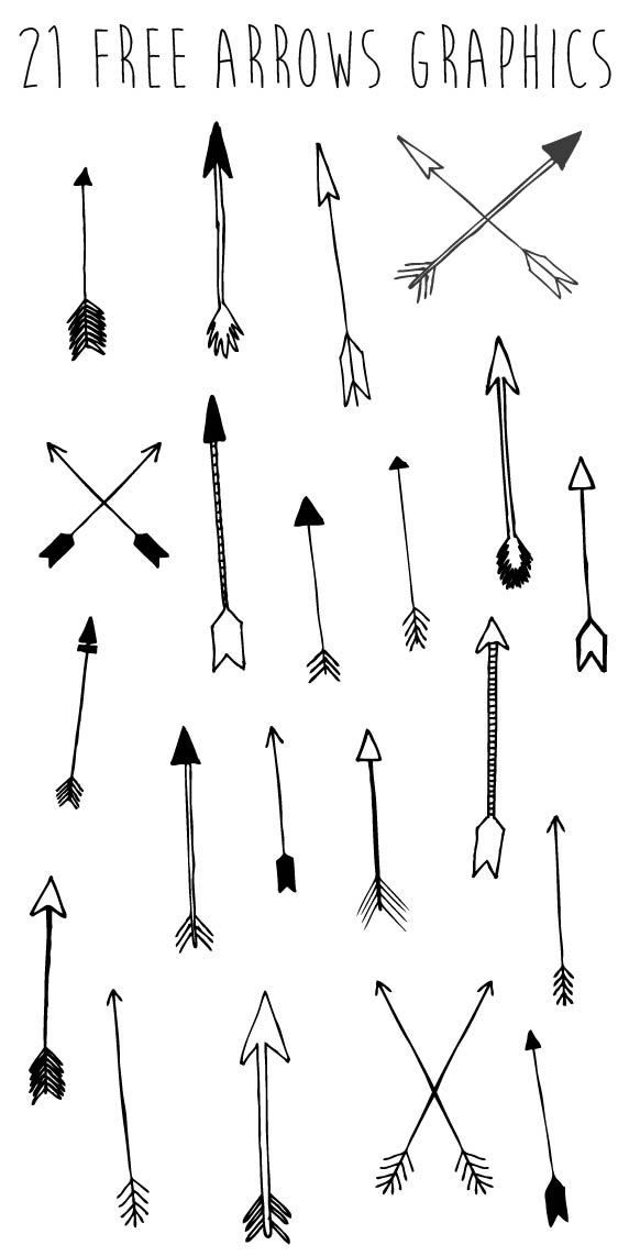 572x1142 Hand Drawn Arrow Graphics Free Download Diy Crafts - Simple Arrow Drawing