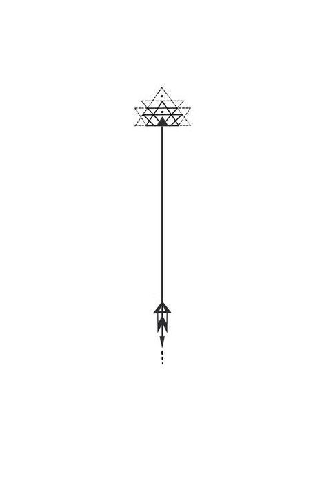 483x710 Inspiration Tattoos, Geometric Tattoo - Simple Arrow Drawing