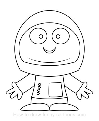 Simple Astronaut Drawing at PaintingValley.com | Explore collection of ...