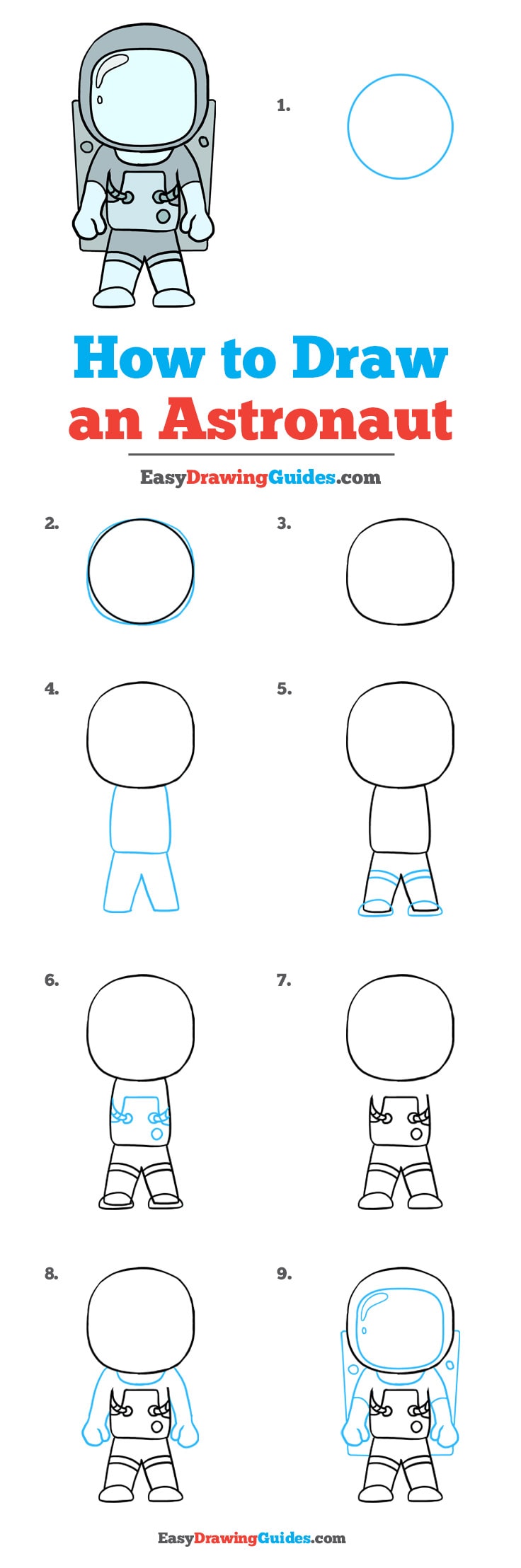 736x2217 how to draw an astronaut - Simple Astronaut Drawing