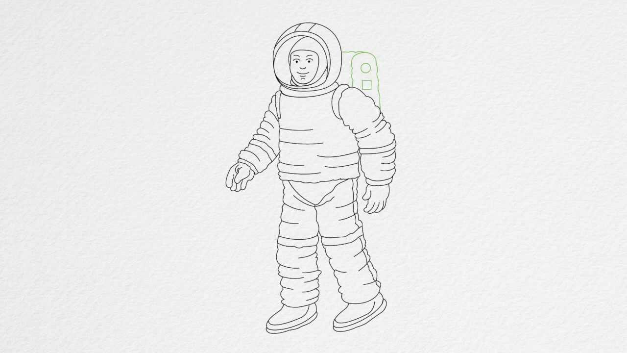 1280x720 how to draw an astronaut step - Simple Astronaut Drawing