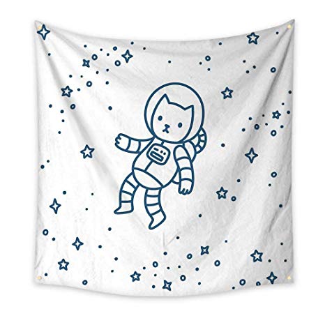 466x466 kids simple tapestry cute cartoon astronaut pioneer - Simple Astronaut Drawing
