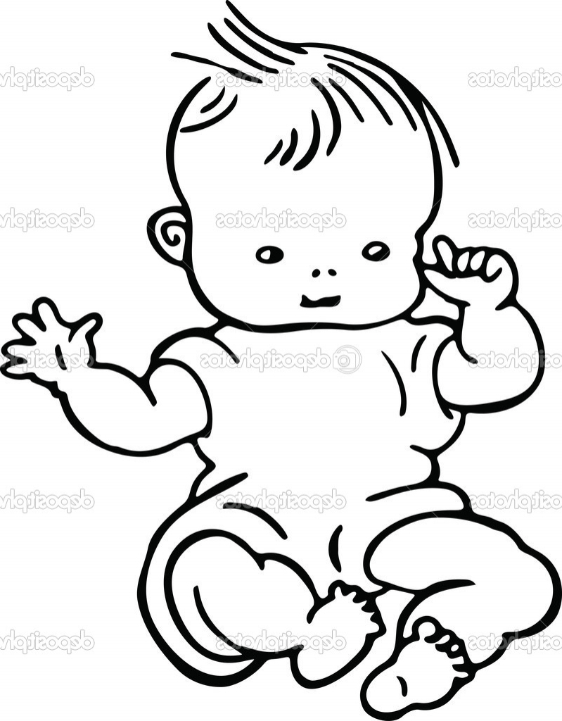 799x1024 simple baby sketch simple baby drawing at getdrawings free - Simple Baby Drawing