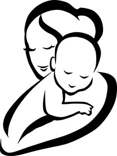 236x314 simple drawing of mother and son simple illustration of a mother - Simple Baby Drawing