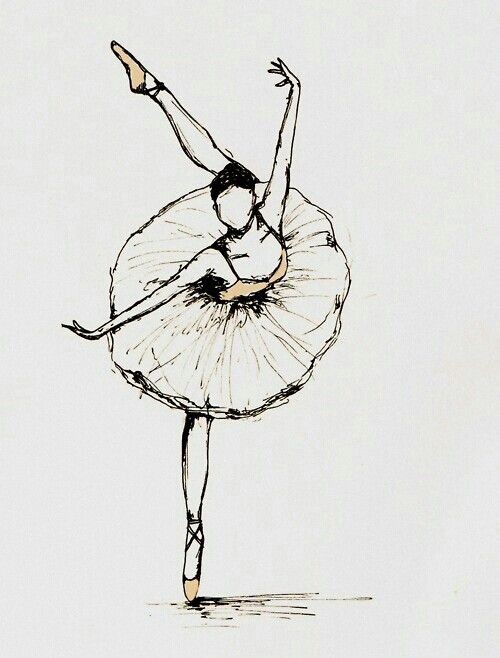 500x658 Simple Ballerina Drawing Drawings - Simple Ballerina Drawing