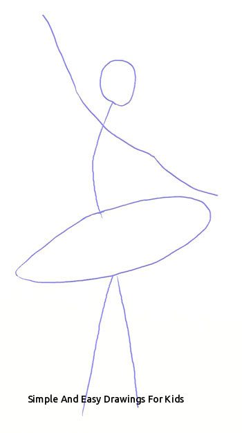 350x626 Simple And Easy Drawings For Kids How To Draw A Ballerina Draw - Simple Ballerina Drawing