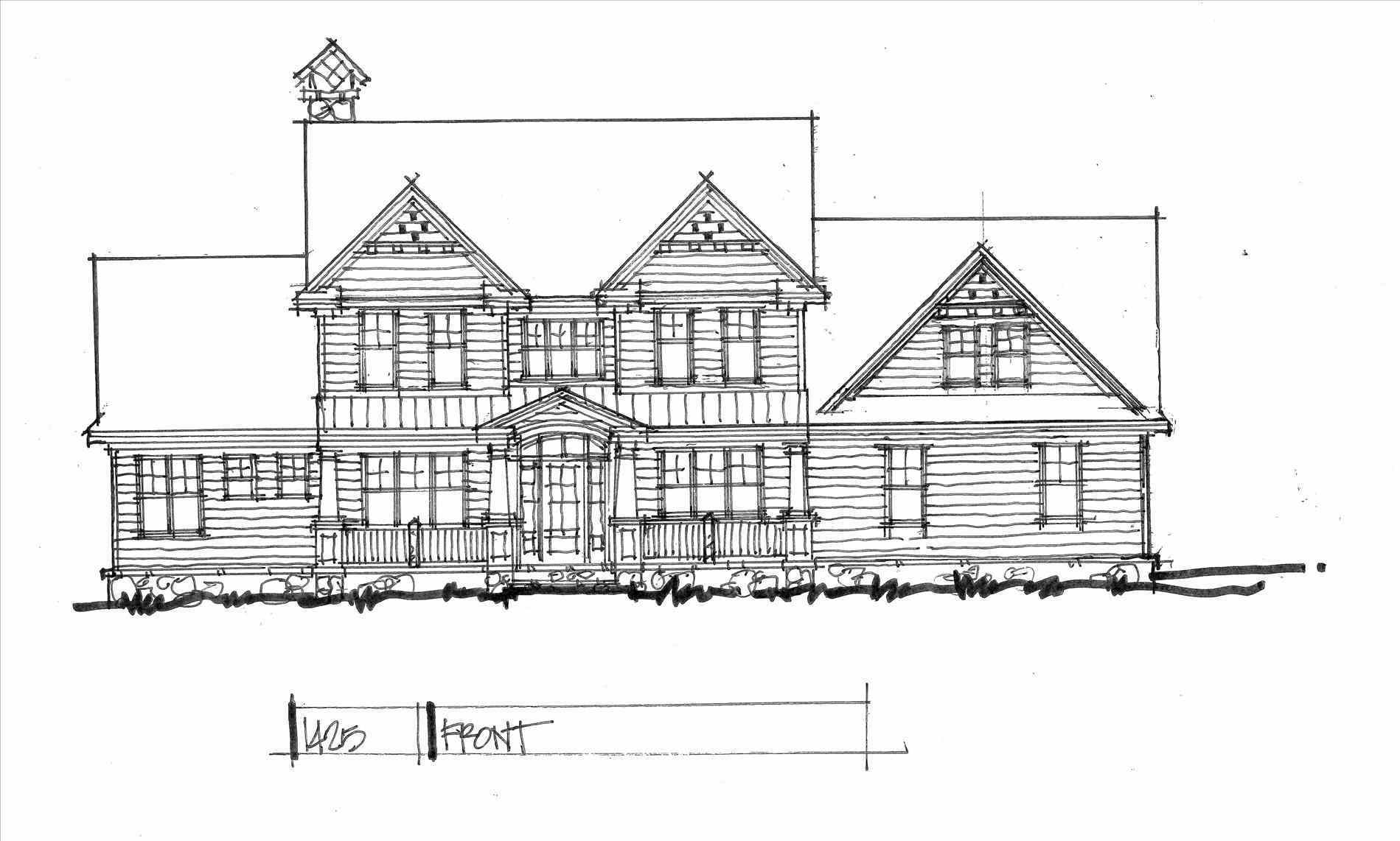 1899x1142 Farmhouse Drawing Simple Urban Sketchers Madison Schumacher - Simple Barn Drawing