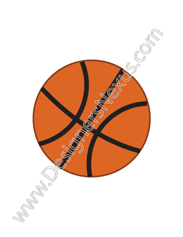 612x792 Free Vector Graphic Simple Basketball - Simple Basketball Drawing