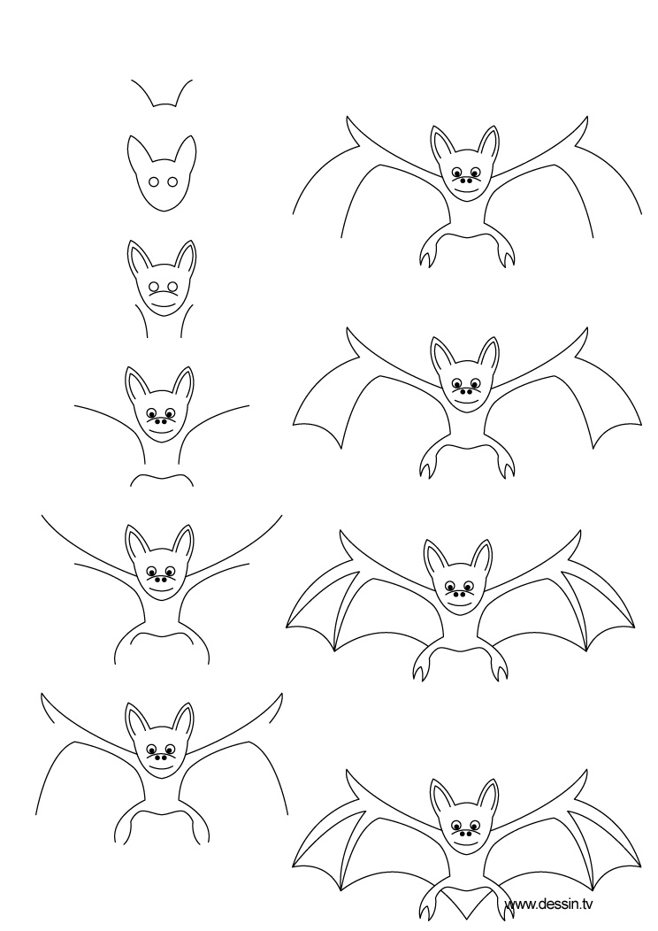 744x1052 drawing bat - Simple Bat Drawing