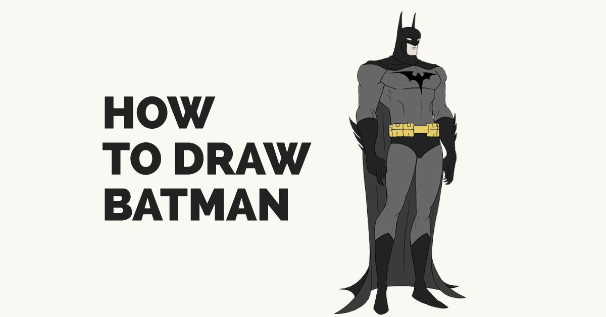 1200x628 How To Draw Batman Easy Drawing Guides - Simple Batman Drawing