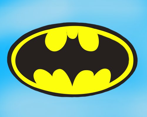 500x400 Learn How To Draw Batman Logo - Simple Batman Drawing