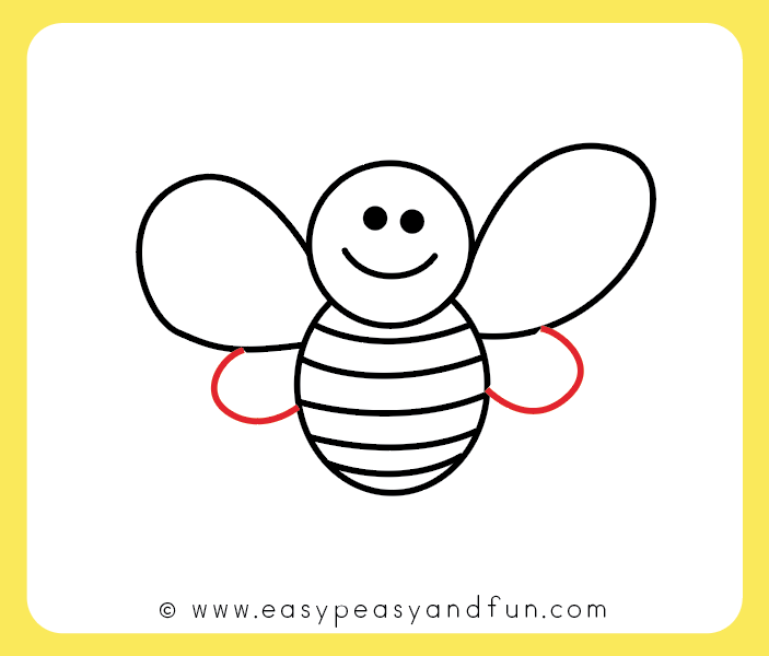 703x600 How To Draw A Bee - Simple Bee Drawing