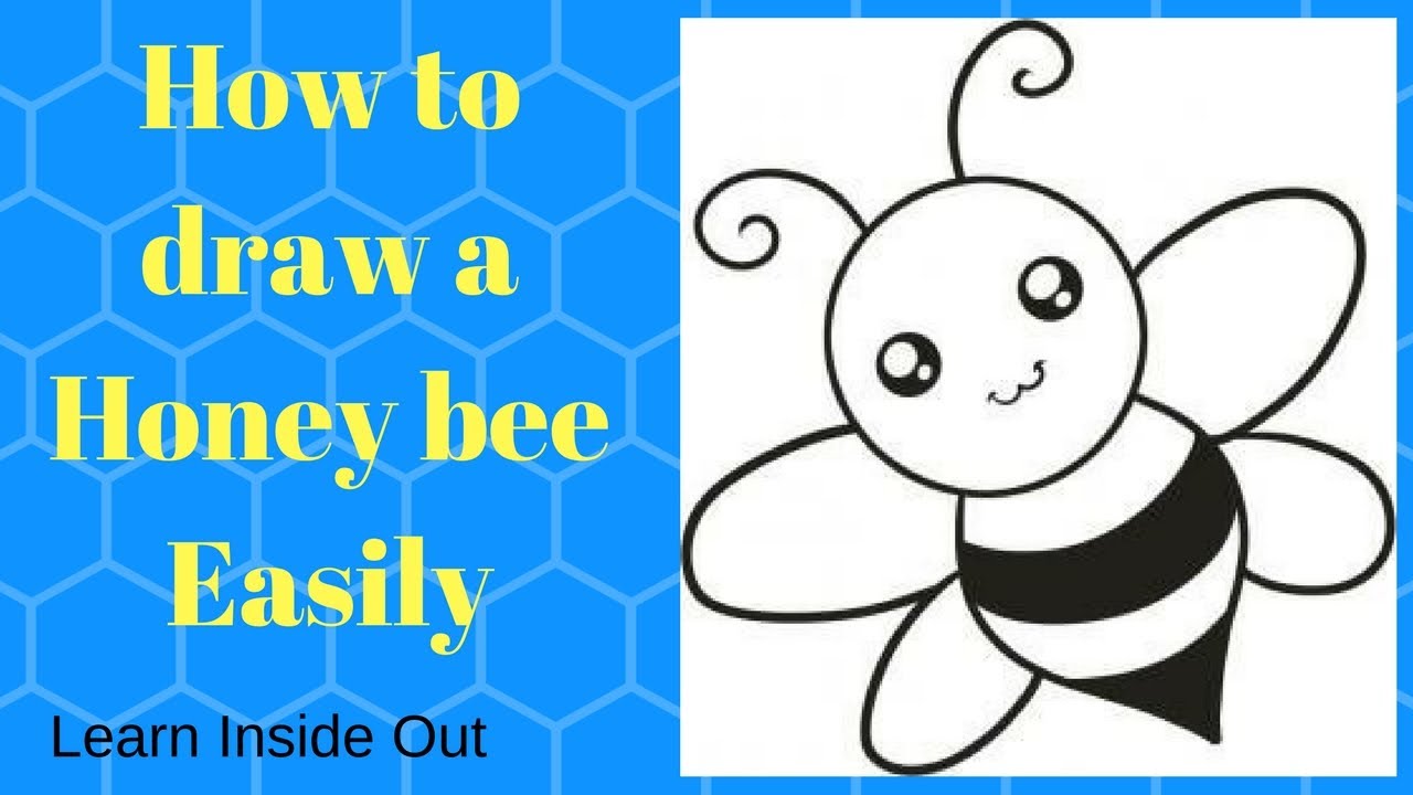 1280x720 how to draw a honey bee easily - Simple Bee Drawing