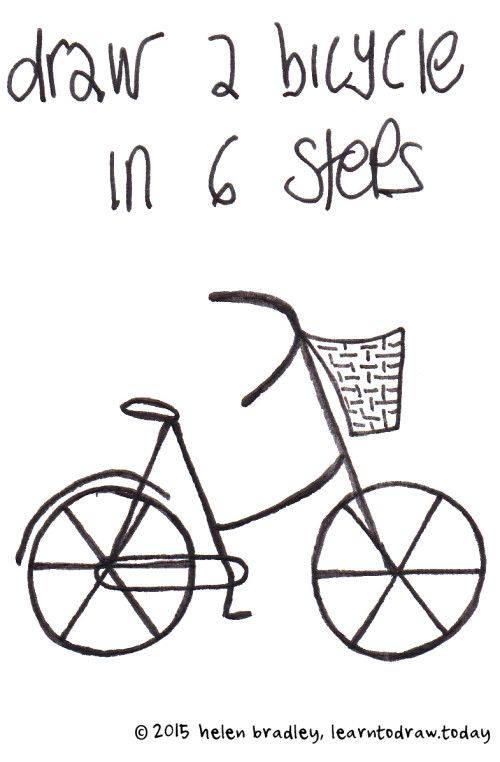 500x762 draw a bicycle in simple steps drawing in drawings - Simple Bicycle Drawing