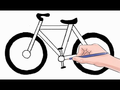 480x360 how to draw a bicycle easy step - Simple Bicycle Drawing