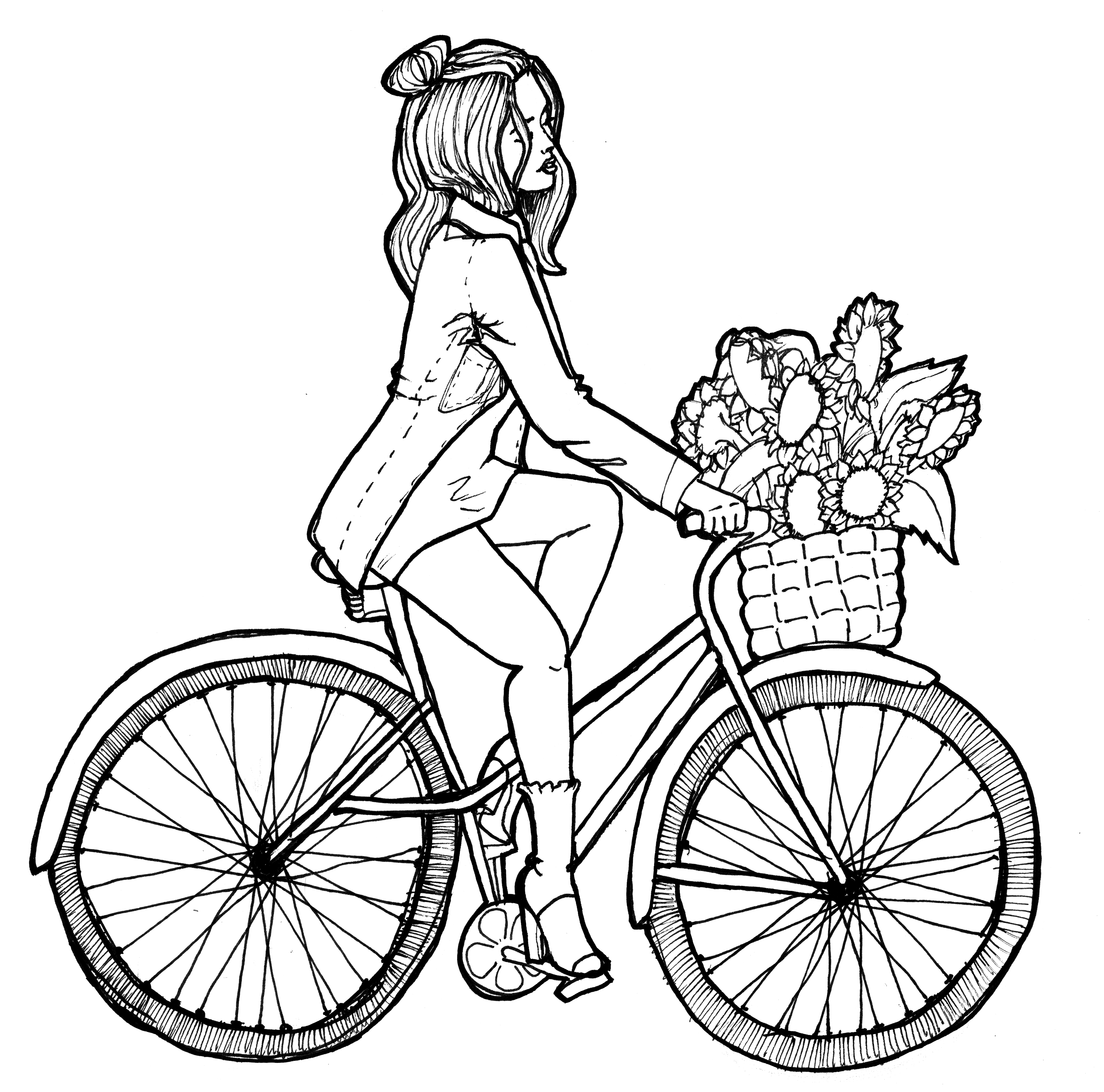 Simple Bicycle Drawing at Explore collection of