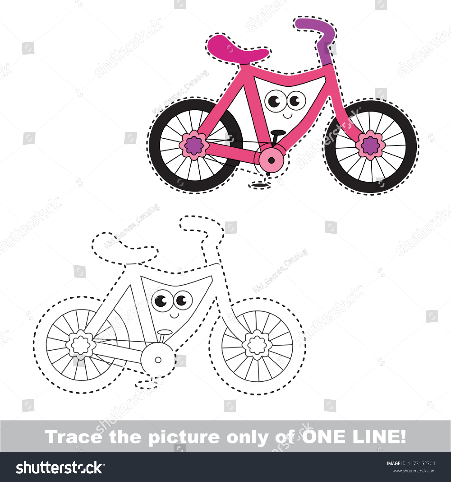 1500x1600 simple bike tracing worksheets printable coloring - Simple Bike Drawing