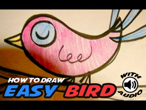 480x360 How To Draw A Bird - Simple Bird Drawing For Kids