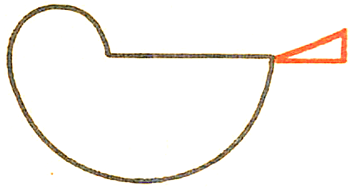 350x187 Drawing A Bird Robin With Simple Shapes For Preschoolers - Simple Bird Drawing For Kids