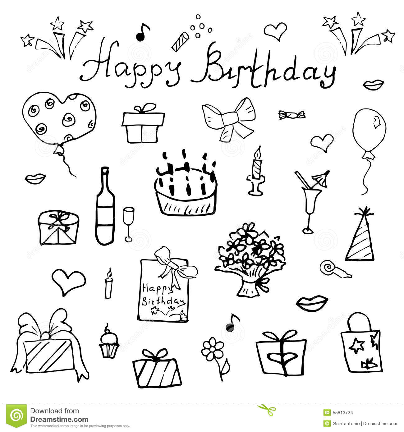 1300x1390 happy birthday cake drawing brithday cake - Simple Birthday Cake Drawing