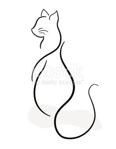 236x302 Cat Drawing - Simple Black Cat Drawing